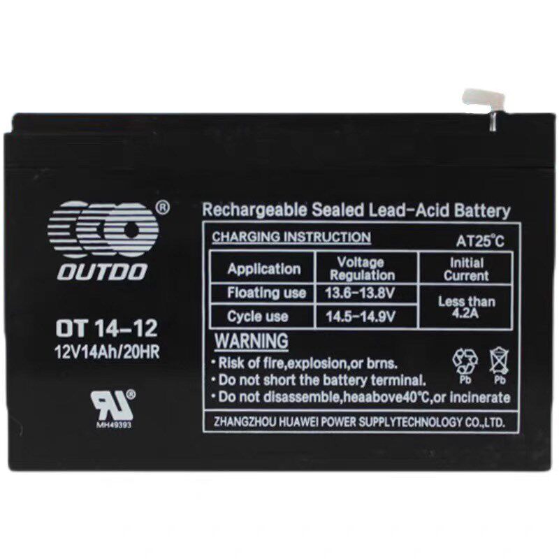 OUTDO奥特多蓄电池OT14-12-12V14AH免维护机器机房UPS/消防系统