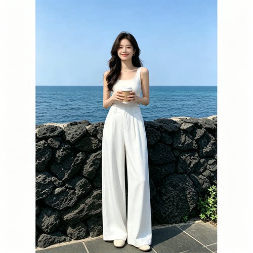 100亚麻裤子女2026年新款夏季气质高腰显瘦垂感老钱风休闲直筒裤
