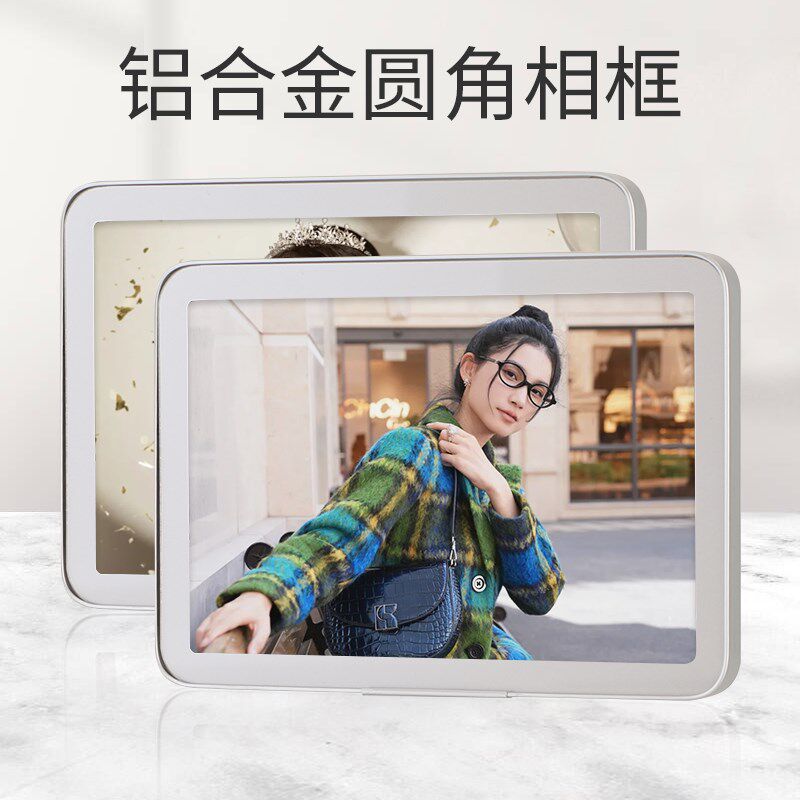 磁吸海报框挂墙奶茶店铝合金a4相框磁力展示板P画框电梯广告框工