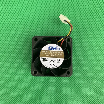 全新AVC DBTA0420B2U P010 4020 12V 0.5A 4线双滚珠高速散热风扇