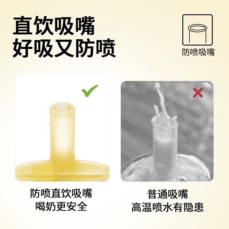 【12月+ 无阀好吸】NEVS儿童保温杯婴儿宝宝保温杯喝水奶瓶大容量