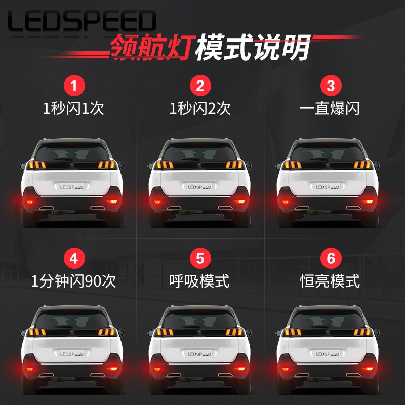 适用标致5008改装LED领航灯泡警示灯防追尾爆闪后雾灯转向后杠灯