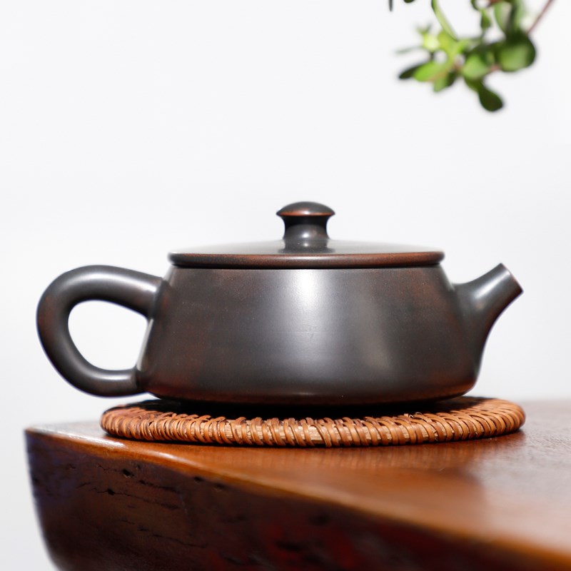 广西钦州坭兴陶茶壶 汉瓦壶 纯手工紫砂紫陶瓷泥兴陶茶具泡茶家用