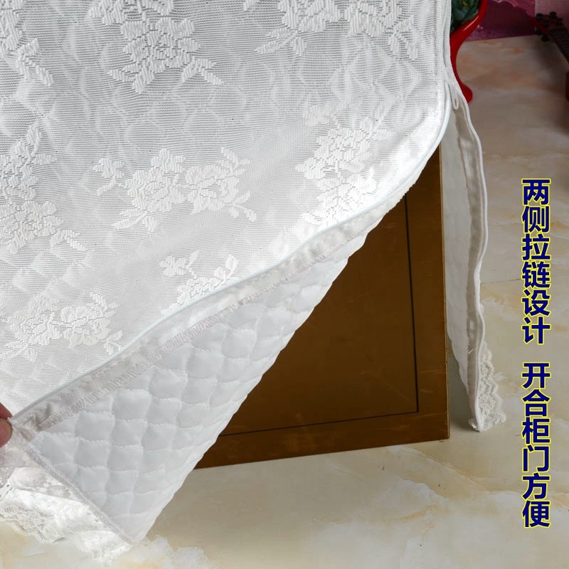 白色保险柜罩防尘罩空调扇罩置物架除湿机防晒盖布床头柜洗衣机套