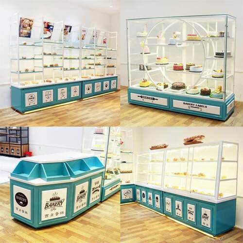 实木面包柜面包展柜展示柜蛋糕模型柜中岛柜边柜铁艺面包货架