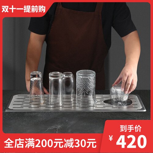 高压洗杯神器吧台水槽嵌入式自动洗杯器奶茶店桌面按压洗杯器商用