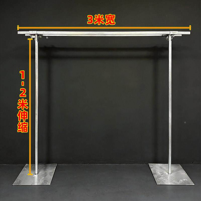 新款婚庆道具背景架拱层铁艺架喷子布幔KCD线帘双装门饰绘架活动