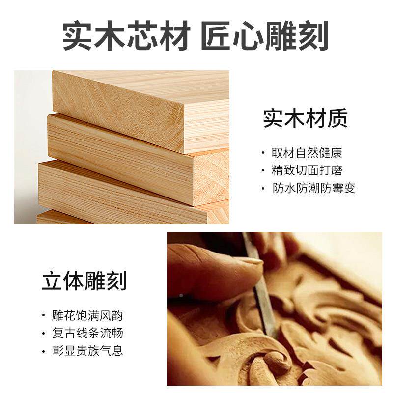 美式全镜挂雕花覆身古实木全身壁女全身镜玄关镜落地ZA7836镜换衣