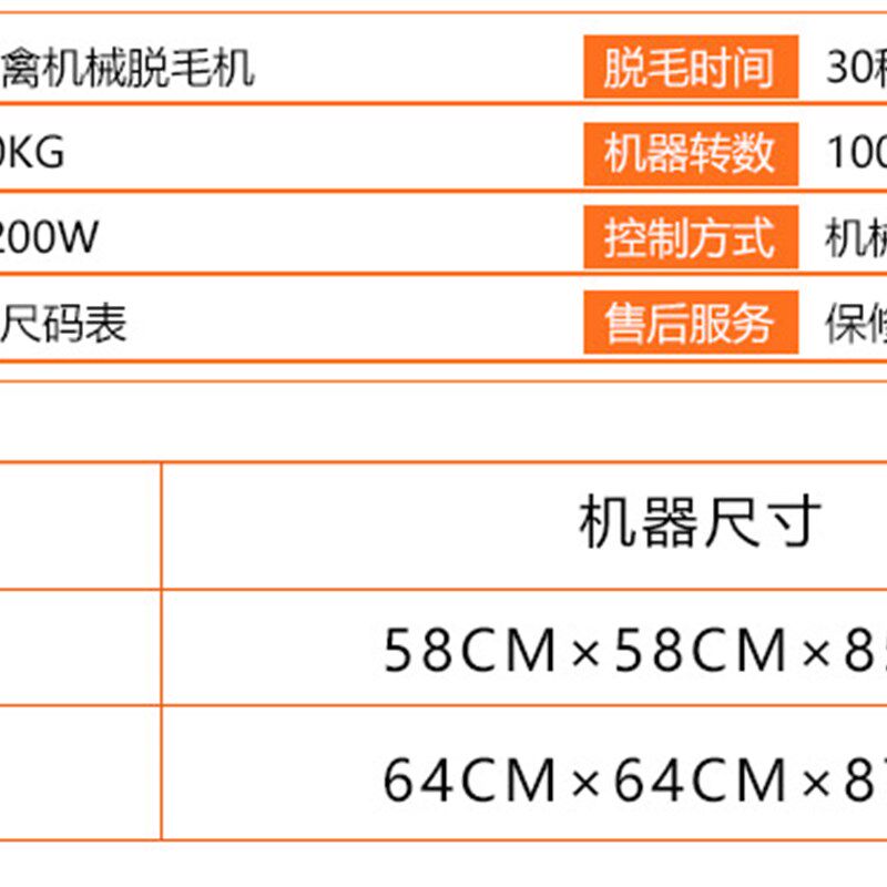 包邮50商用自动鸡鸭鹅脱毛机 家禽打毛机 牛筋橡胶棒加厚不锈钢板