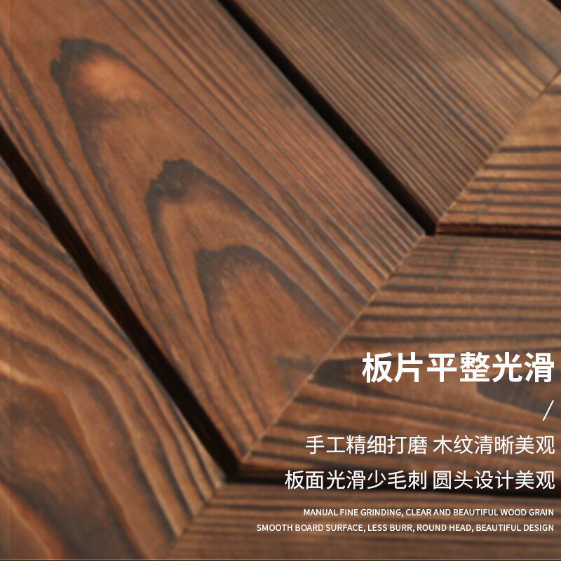 防腐木室外咖啡店实木餐桌椅带伞组合户外庭院休闲露天奶茶店外摆