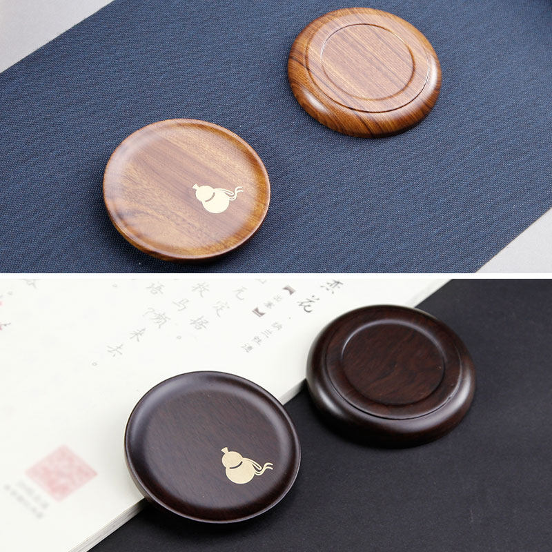 一鹿有你杯垫茶道六君子黑檀木镶酸枝木茶勺茶夹功夫茶具茶道零配