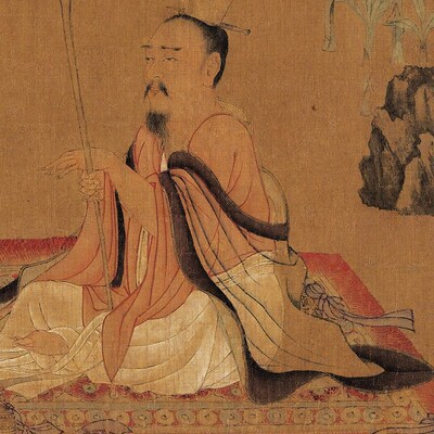 1:1高清艺术微喷复制唐 孙位 高逸图 竹林七贤图临摹范本古代挂画