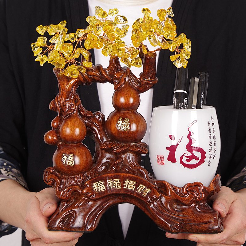 教师节礼物高档实用恩师难忘纪念品定制送老师办T公室桌面笔筒摆