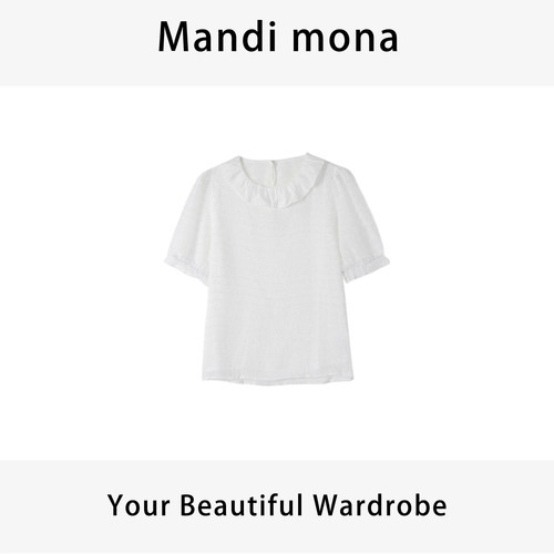 Mandi mona / 【淡雅茉莉】  甜美百搭套头上衣MM623L319