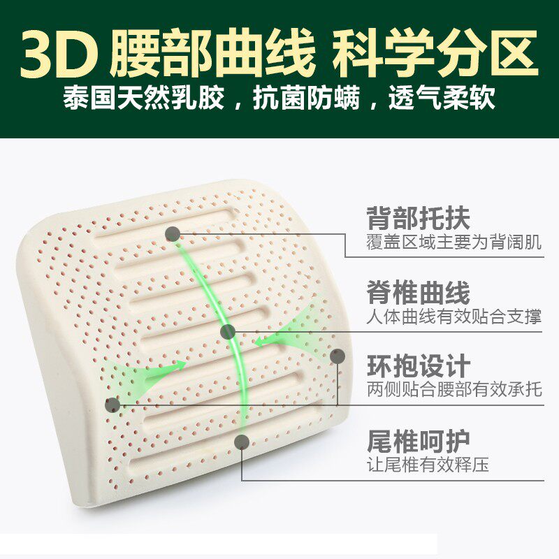 采购产品泰国天然乳胶汽车坐垫,办公室腰支撑,腰乳胶坐垫,产妇坐