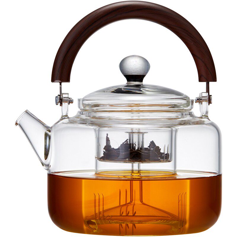 绿昌明玻璃煮茶壶加厚大容量耐高温烧水壶电陶炉两用蒸煮茶器家用