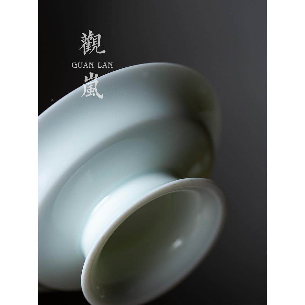 观岚青影高脚高盘壶承果碟足茶承陶瓷干泡YS-CB015台功茶具茶壶托