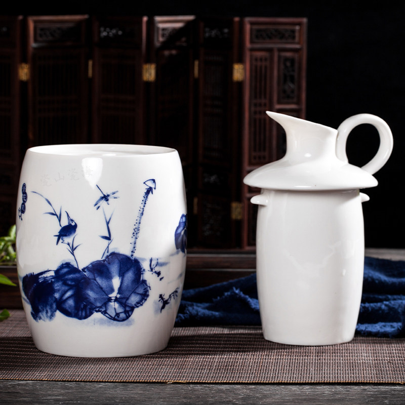 一斤温酒壶陶瓷烫酒具家用热酒瓶景德镇青花暖酒器一两黄酒白酒杯