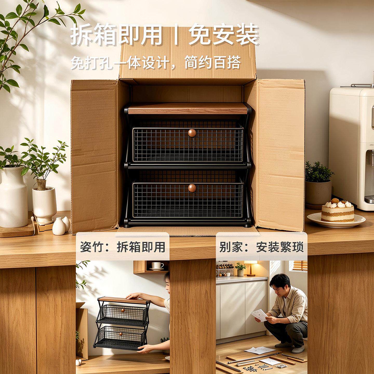 咖啡机lx2026-9置物架餐边收柜台面餐桌茶具水杯纳架面桌置水吧布