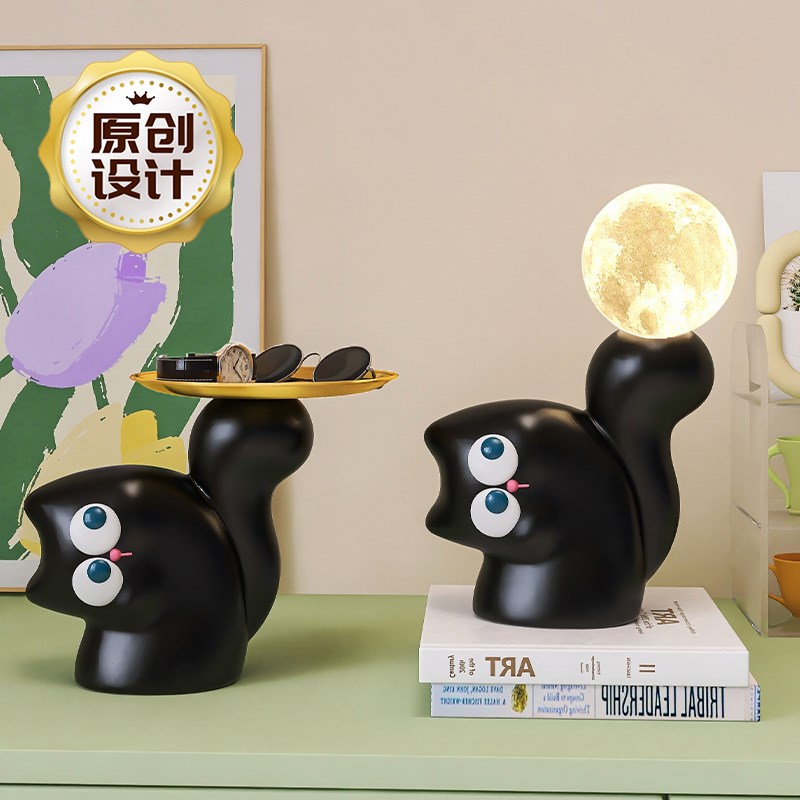 卡通猫咪床头灯卧室儿童充电可爱台灯氛围小夜灯实用生日礼物男女
