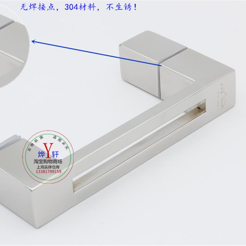 包邮双线方管淋浴房移门304不锈钢玻璃门拉手把手孔距145mm