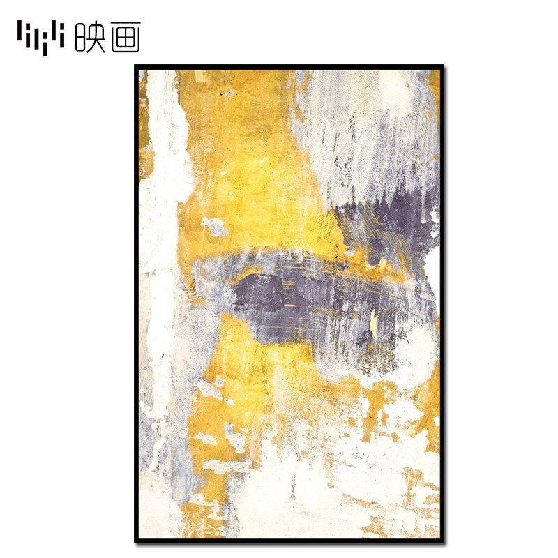 别墅抽象油画餐厅装饰画大户型挂画大气玄关壁画竖版楼梯画艺术画