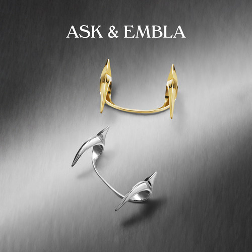 AskandEmbla立体双尖刺弧形唇环