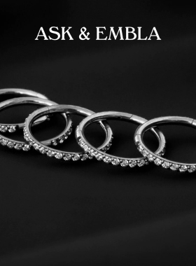 Ask & Embla Bejewelled Ring Stacks镶钻叠戴圆环扩耳饰