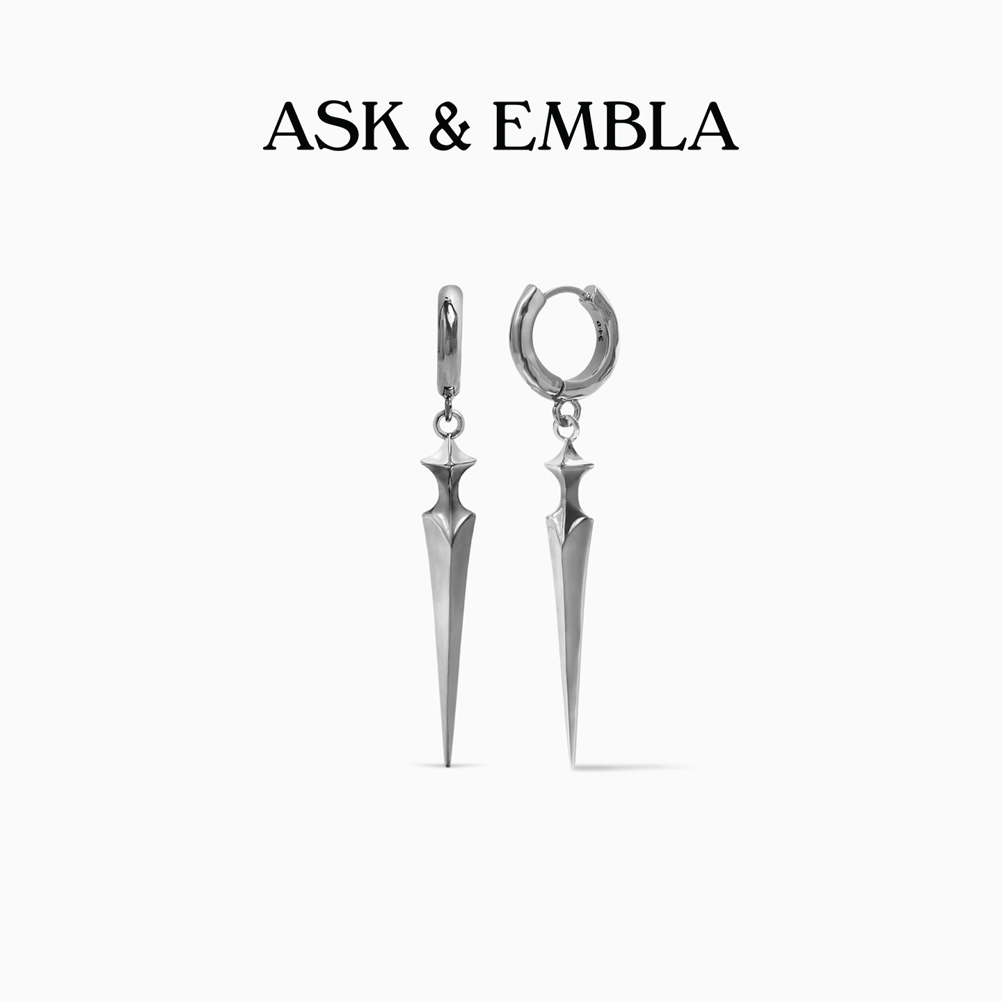 Ask & Embla星刃锥形耳环矛锋造型哥特复古设计朋克轻奢小众耳饰