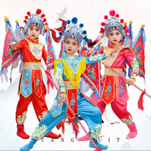 儿童戏曲京豫剧花木兰小荷风采穆桂英挂帅舞蹈服装刀马旦表演出服