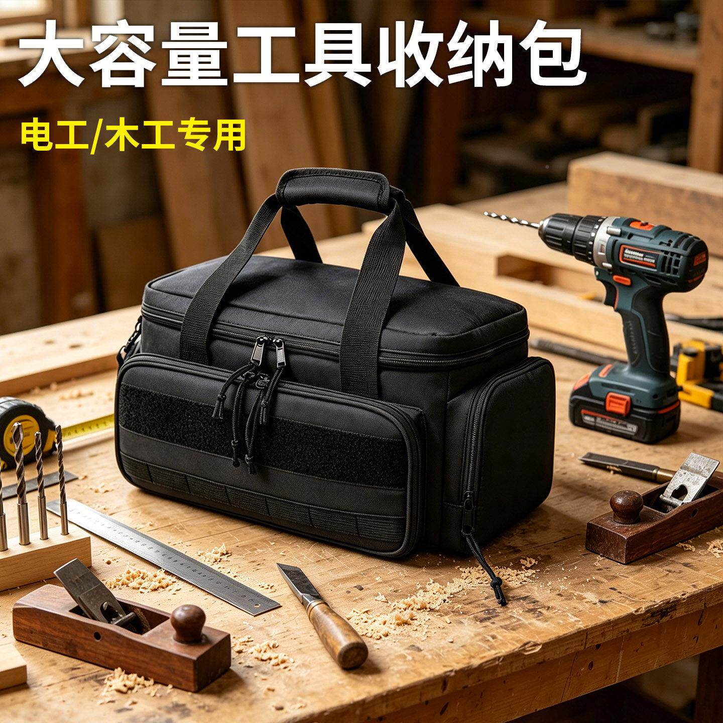 电收木工电工工工具包结实耐用木工师纳包可携厚式维修工具袋安装