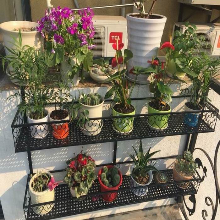 加宽欧式包邮双层阳台栏杆花架悬挂多层铁艺多肉花盆架绿萝架子