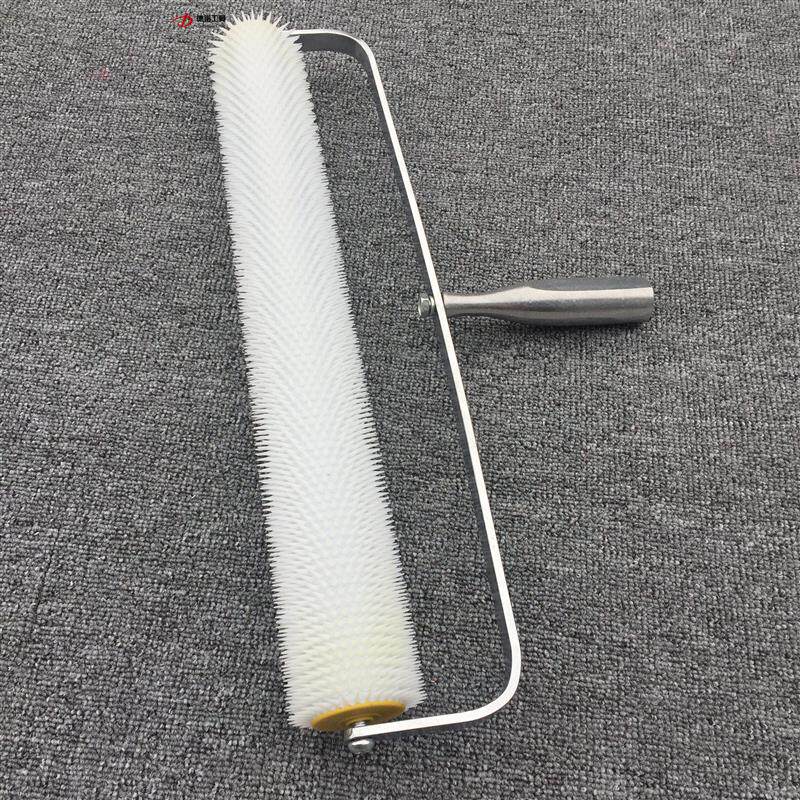 自流平水泥施工工具环氧地坪PVC塑胶地板放气滚筒消泡滚子17寸