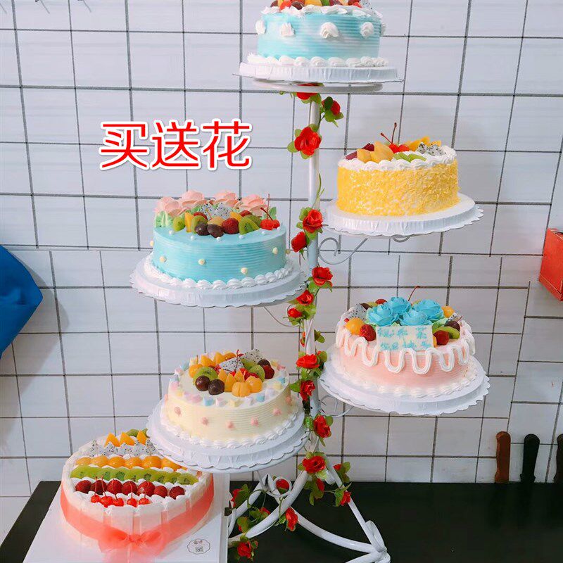 新款多层蛋糕架子创意支架六层蛋糕展示架五层蛋糕架生日蛋糕架