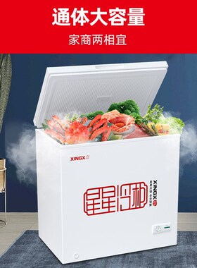 星星冰柜冷柜双温冷藏冷冻卧式商家用冰箱保鲜小型微霜雪柜305E