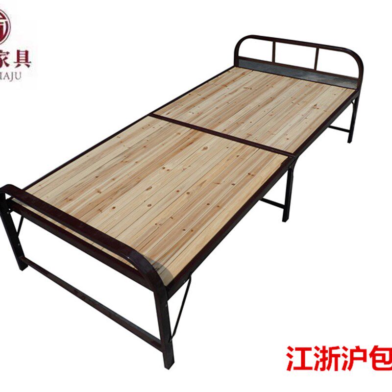 江浙沪包邮钢木折叠床单人床加厚实木床陪护床儿童床午休床