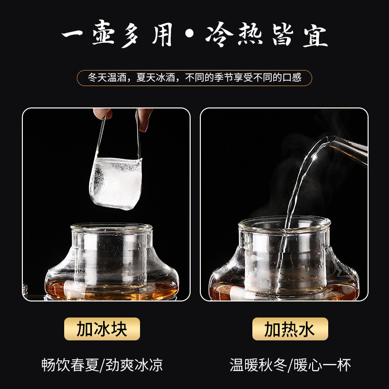 日式清酒酒具冰酒器金银清酒杯家用套装滴酒器黄酒温酒壶日料店
