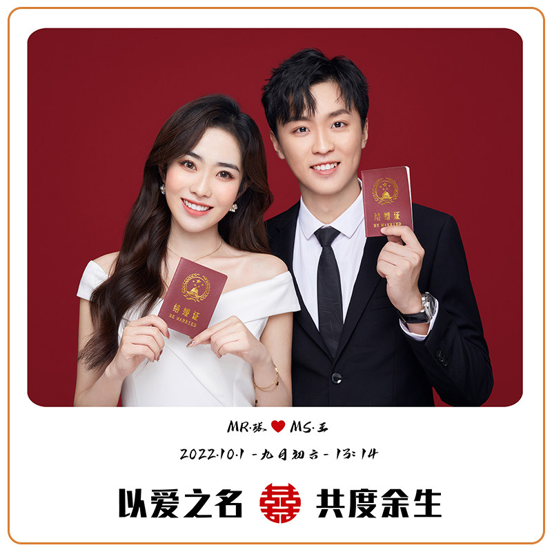 相框摆台定制婚纱照挂墙冲洗照片做成水晶画框摆件打印全家福相片