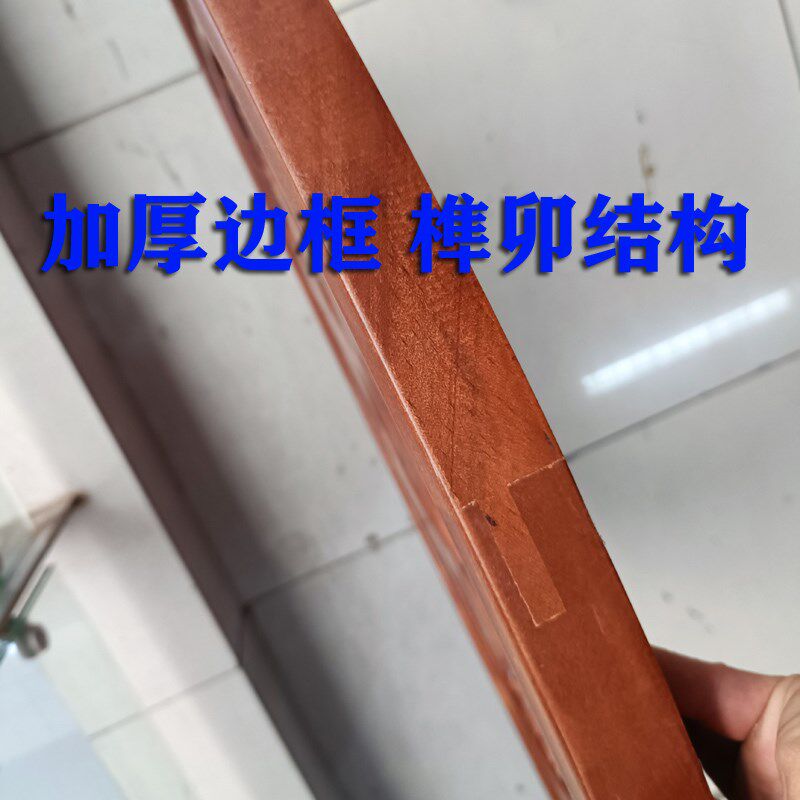 实木福字雕刻圆形康熙大福花梨色客厅办公室玄关木雕装饰高档挂件