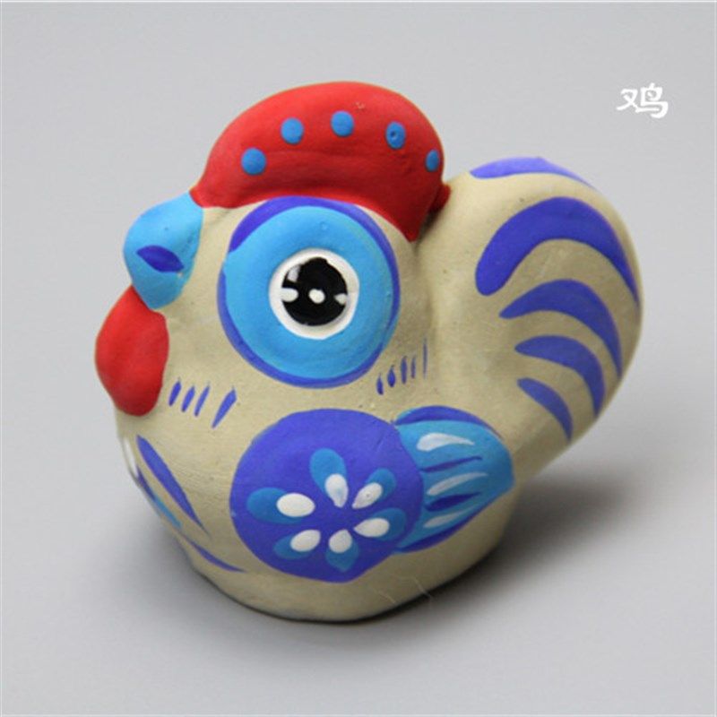 包邮北京特色工艺品纯手工十二生肖彩色泥人手绘泥塑摆件生日礼物
