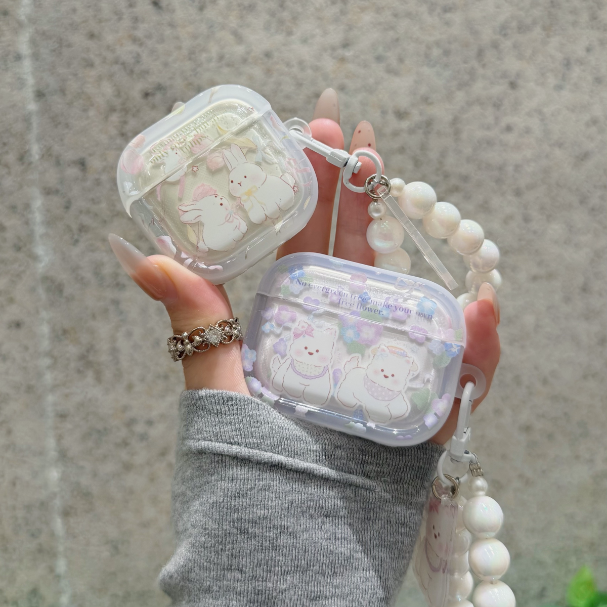 ins韩系郁金香小兔适用airpods4耳机套pro3新款airpodspro2保护套3代苹果无线蓝牙三代airpods1/2防摔二代