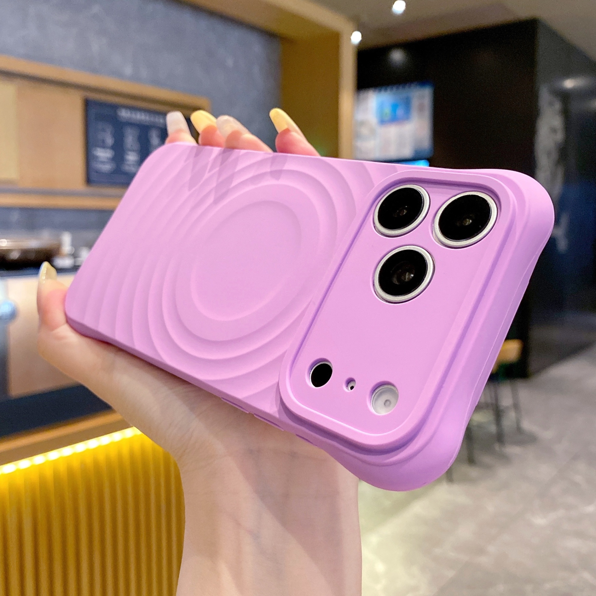 轻派液态硅胶纯色磁吸波漾壳适用苹果16promax手机壳iphone17新款15pro女款网红明星同款ins简约精孔
