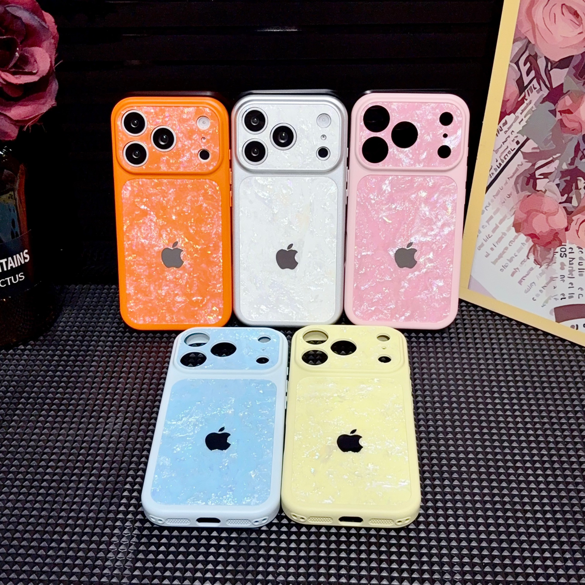 适用于苹果iphone17promax可爱DIY创意立体滴胶贴纸手机壳I猫耳朵透明保护套