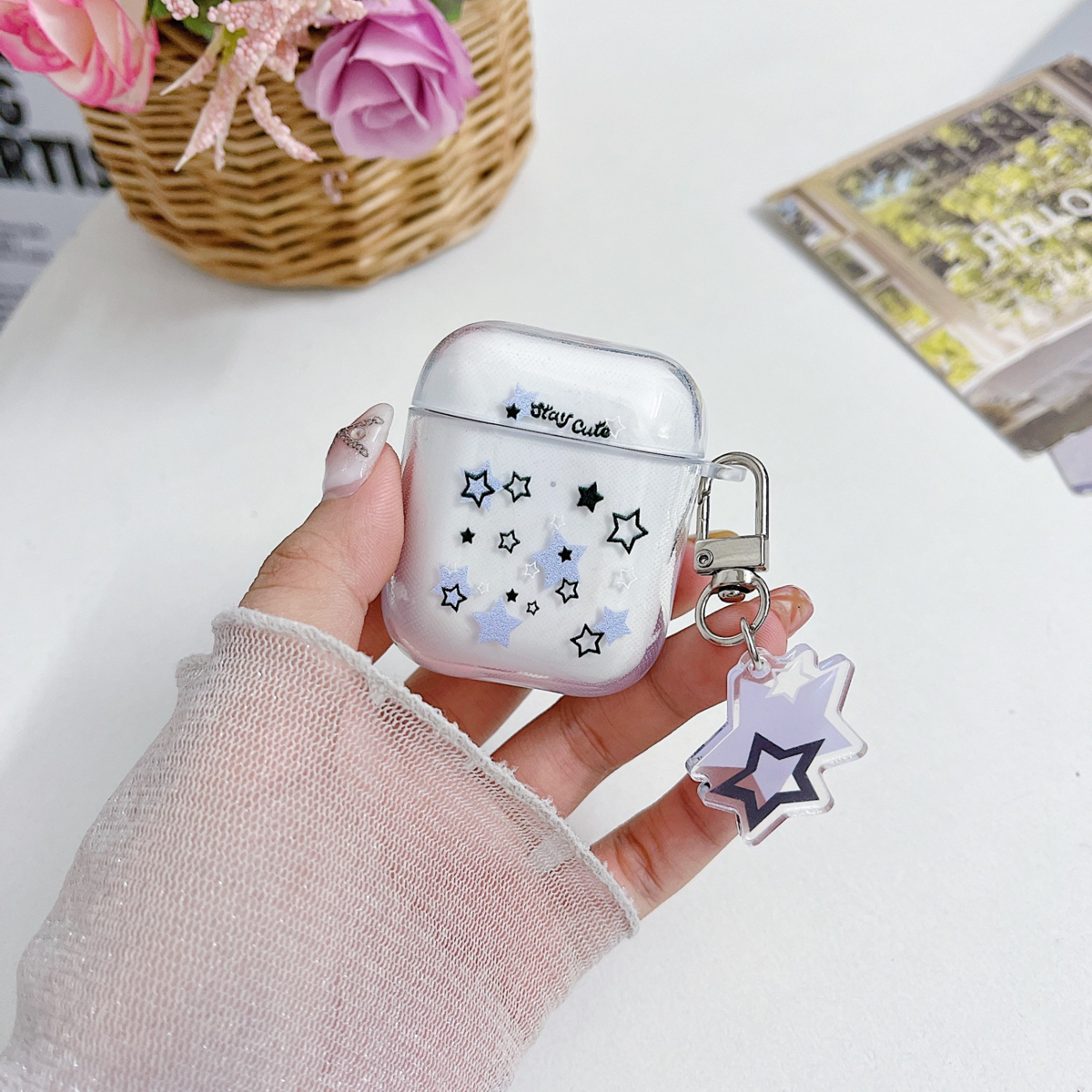 ins椰子星星airpods4保护套适用苹果蓝牙耳机壳2代3代硅胶pro小众简约airpodspro第二代防摔高级感