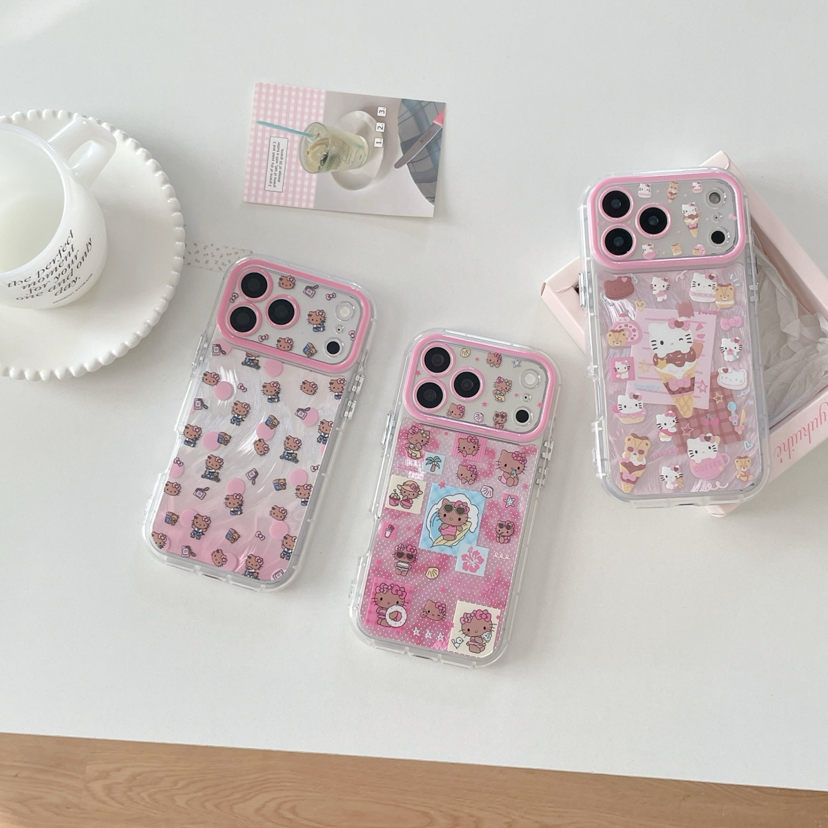 卡通冰淇淋甜品猫咪适用苹果17手机壳iphone17ProMax新款16pro小众15创意14女款硬壳16promax硅胶保护套链条