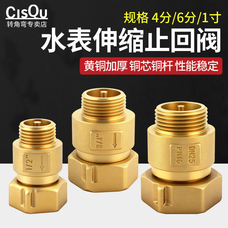 黄铜弹簧立式伸缩止回阀4