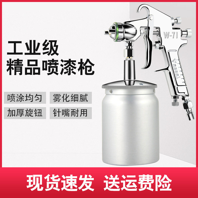 臣子w71喷漆枪气动油漆喷枪家具汽车钣金高雾化喷壶下壶喷漆工具