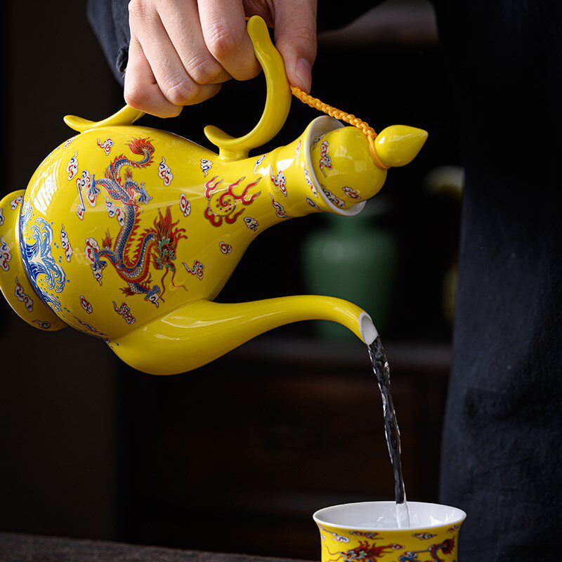 中国风酒壶古风陶瓷复古中式家用白酒壶一斤装仿古分酒壶宫廷酒具