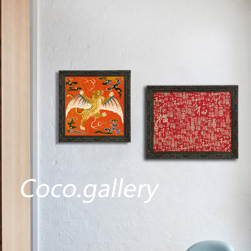 可可的画廊中古美式新中式古典实木如虎添翼装饰画客餐厅卧室挂画