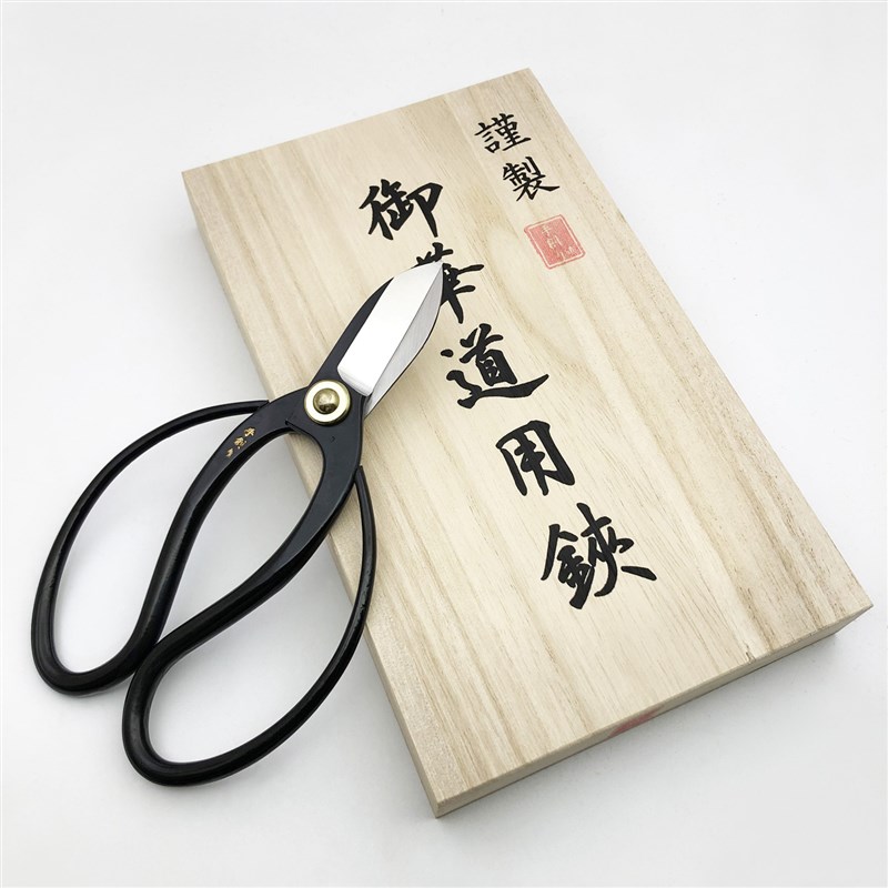 日本手创木盒装全钢古流铗插花剪刀花艺剪花道剪华道小源流池坊流